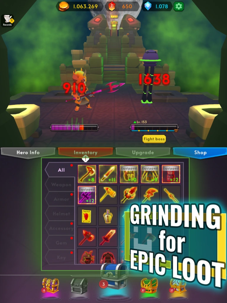 Grind for epic loot